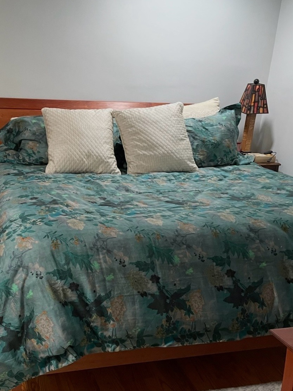 Peruvian Connection Green Floral King Comforter Set